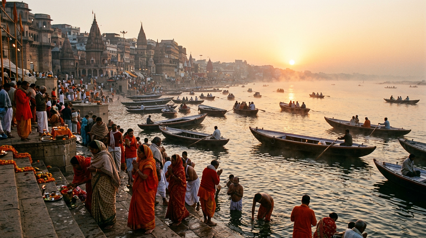 Varanasi Ganges at dawn